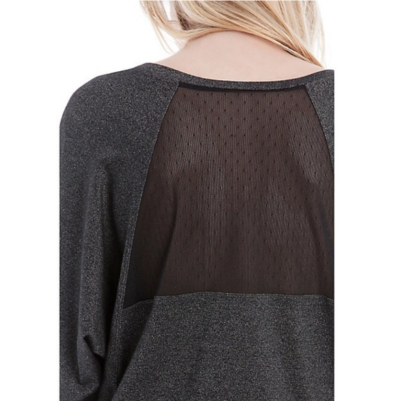 Lole Dark Gray Dolman Sparkle Mesh Top XS - Picture 5 of 12